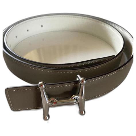 hermes belt taupe big|Hermes leather belt.